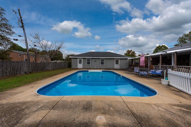 view of pool featuring a patio area