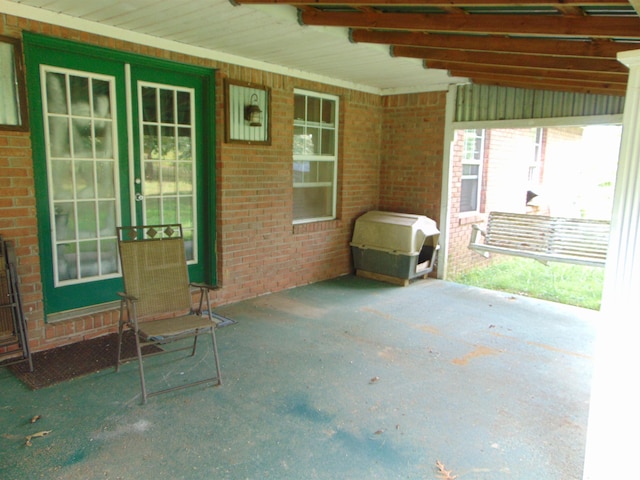 view of patio featuring covered porch