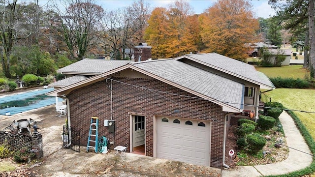 view of home's exterior featuring a garage