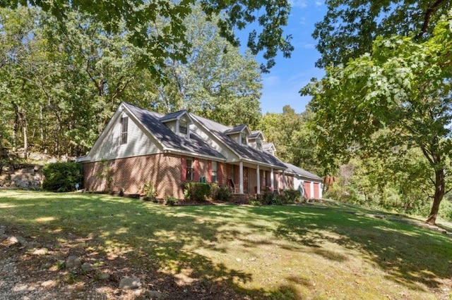 exterior space with a lawn