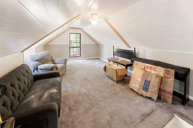 interior space with lofted ceiling