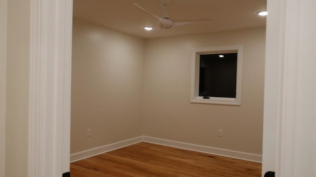 spare room featuring hardwood / wood-style flooring