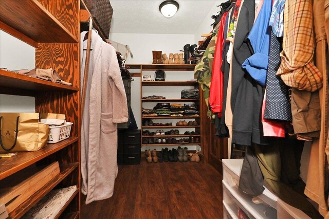  - spacious closet featuring wood finished floors