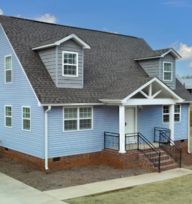 view of cape cod home