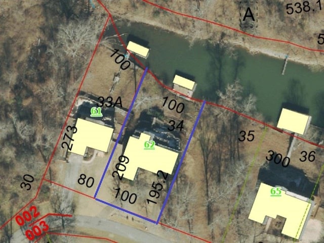  - aerial overview of property's location with property boundaries highlighted