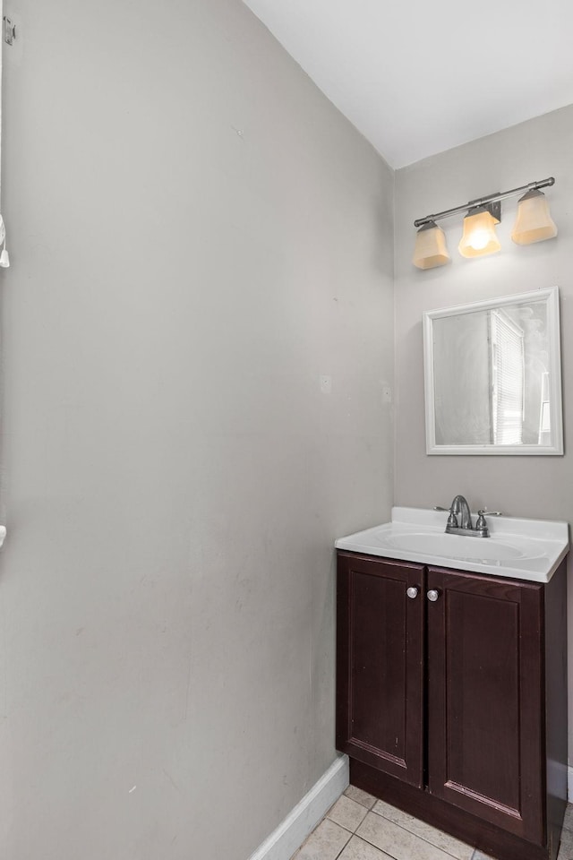 bathroom featuring vanity and tile patterned floors