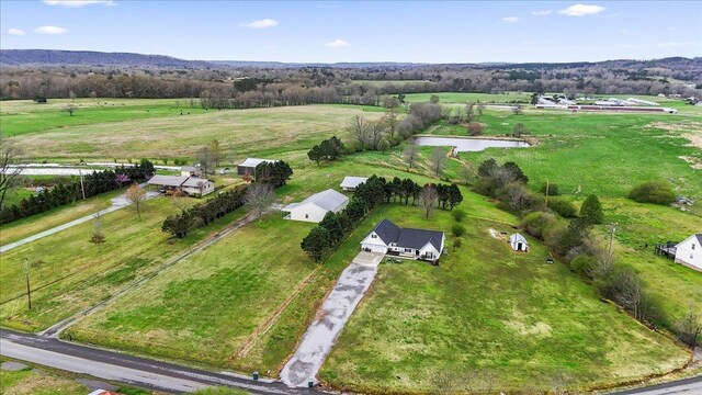 bird's eye view featuring a rural view