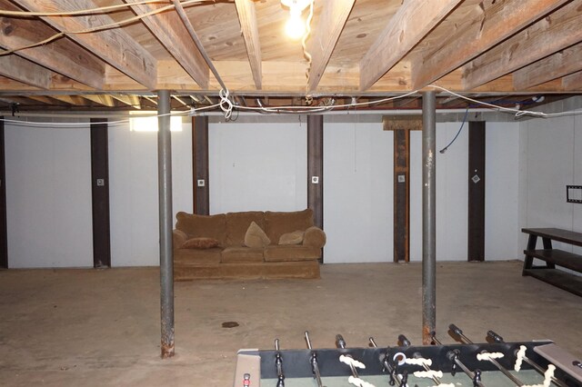 view of basement