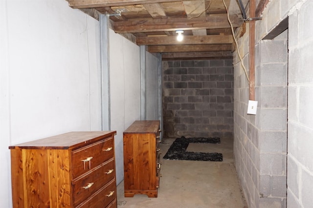 view of basement