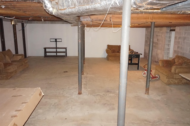 view of basement