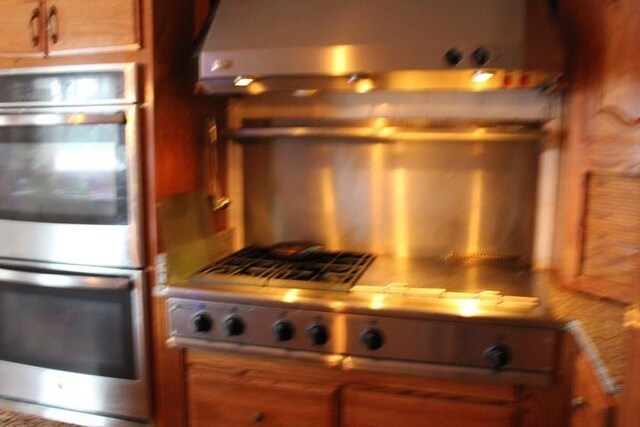 kitchen with double oven