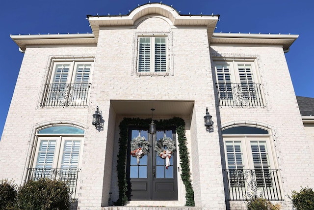 exterior space with french doors