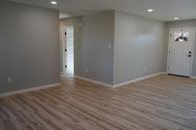 entrance foyer featuring light hardwood / wood-style floors