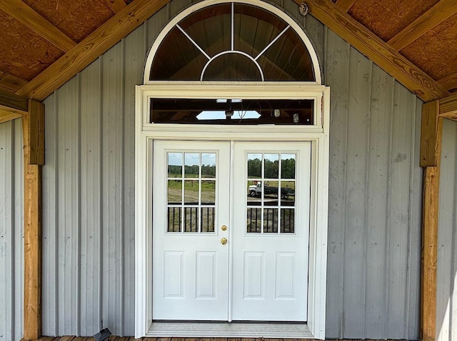  - property entrance with french doors