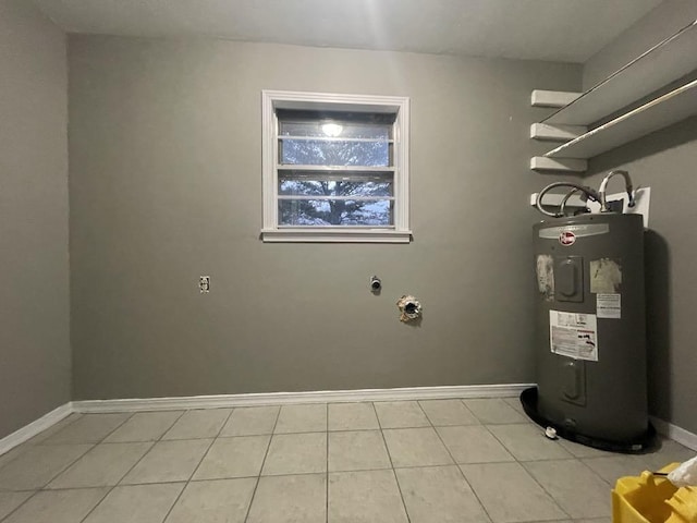 utility room with water heater