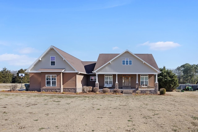 craftsman-style house with covered porch