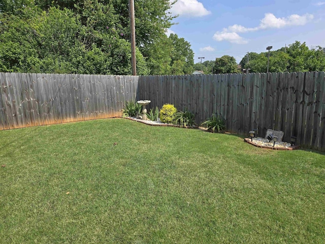  - view of fenced backyard