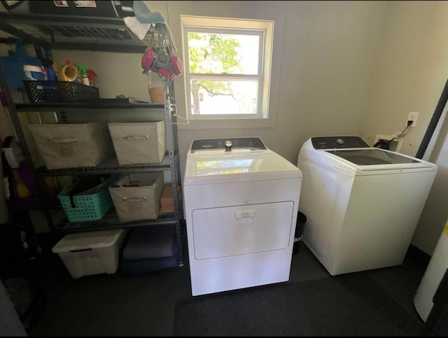  - laundry area featuring independent washer and dryer