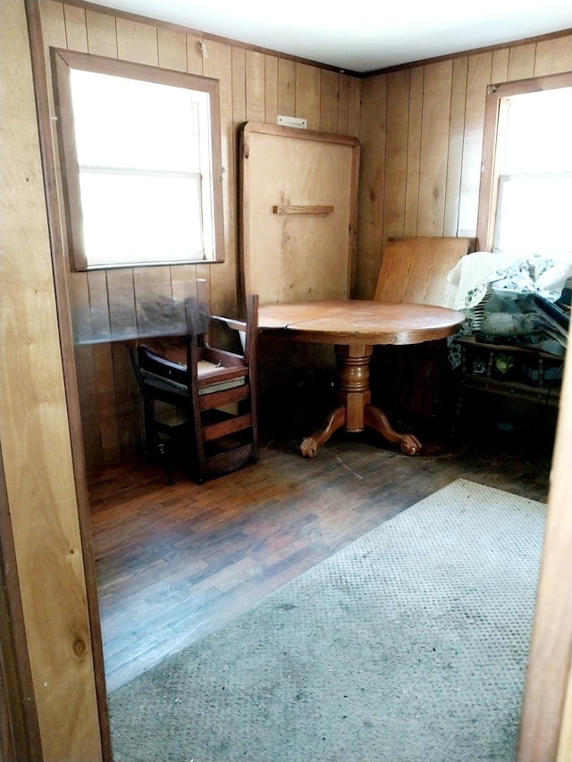 misc room with wood-type flooring