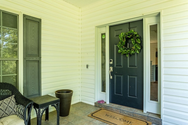 view of doorway to property