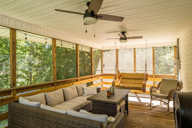 view of sunroom / solarium