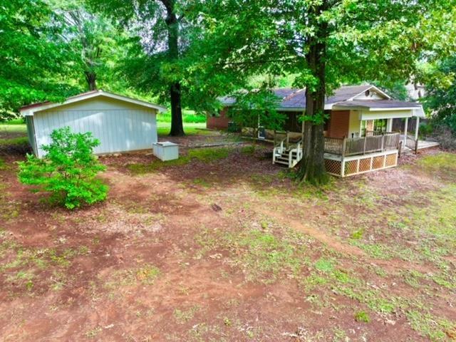 view of yard with a porch