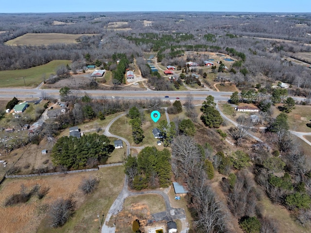 drone / aerial view featuring a rural view