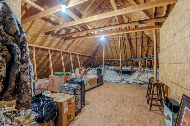 view of attic