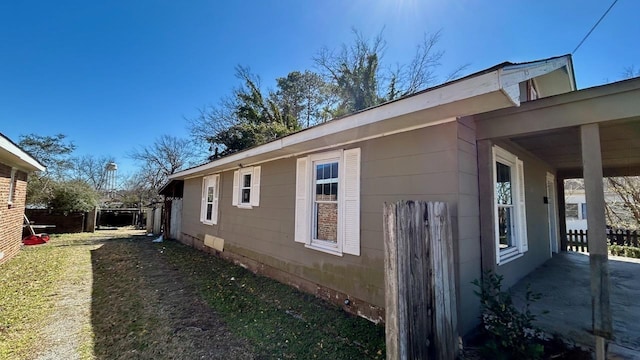 view of side of property