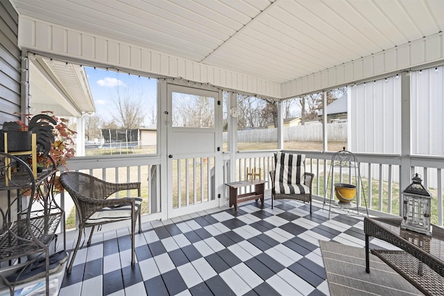 view of sunroom / solarium