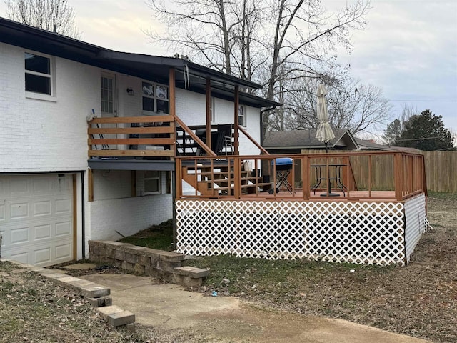 view of wooden deck