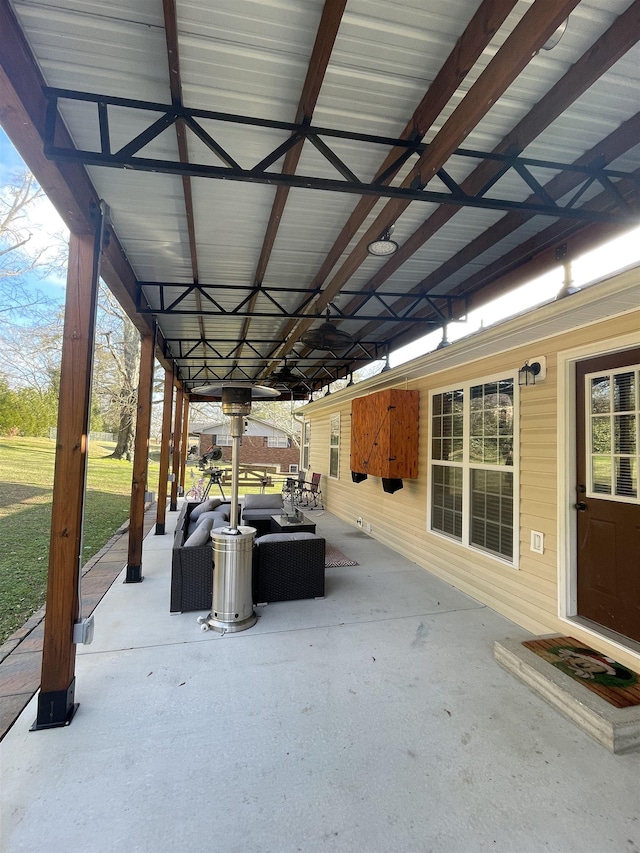 view of patio / terrace with an outdoor hangout area