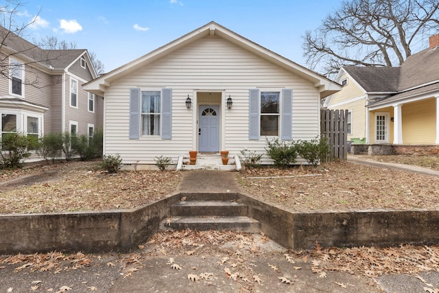 view of bungalow-style home