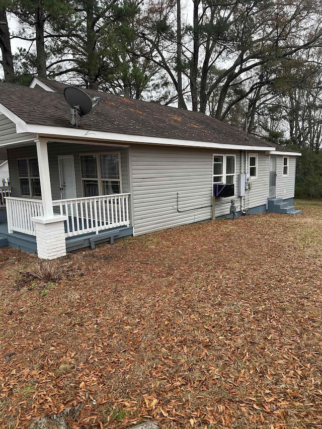 exterior space featuring a porch