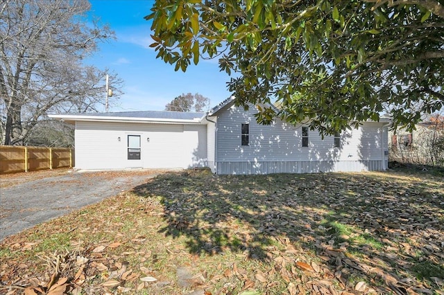 view of back of property