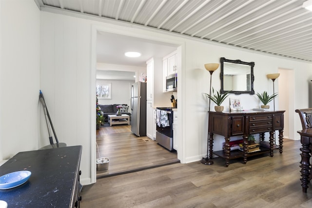 hall featuring hardwood / wood-style floors