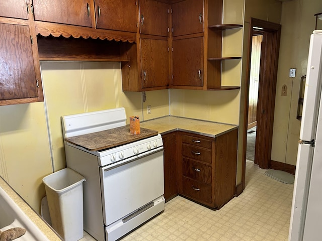 kitchen featuring white appliances