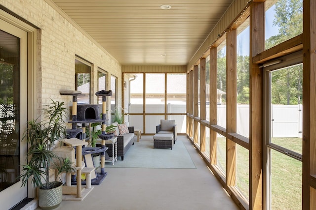 sunroom / solarium with plenty of natural light