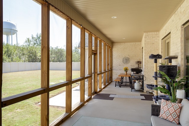 view of sunroom