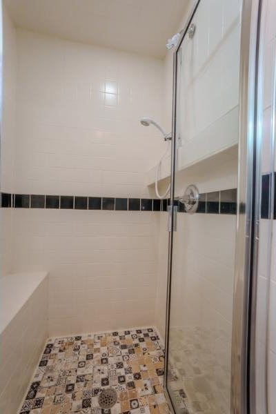 bathroom with walk in shower