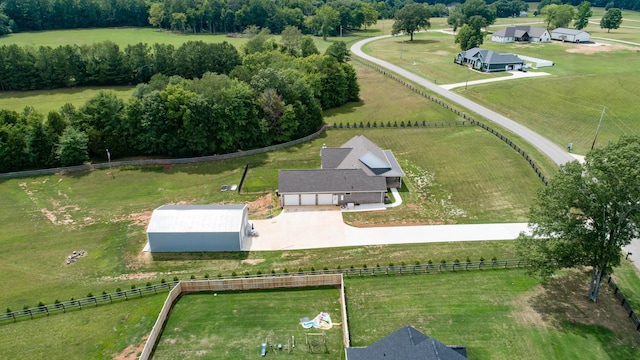 bird's eye view featuring a rural view