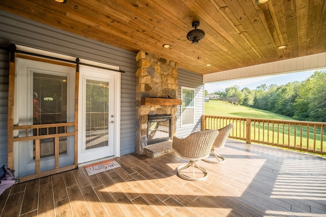 view of wooden deck