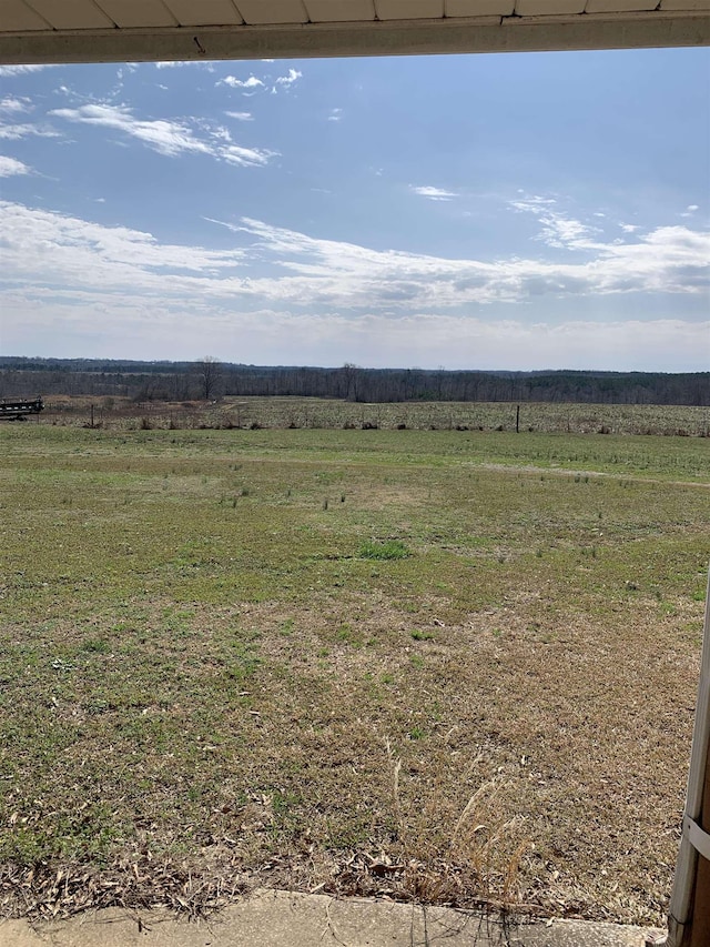 view of landscape featuring a rural view