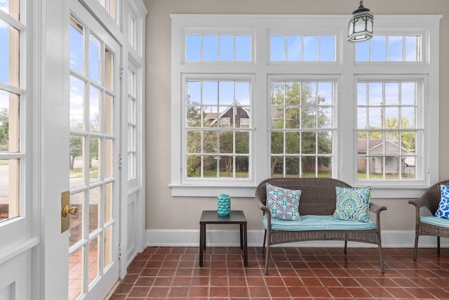 view of sunroom