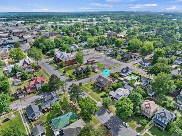 drone / aerial view with a residential view