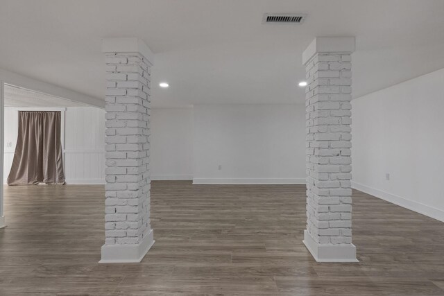  - basement featuring wood finished floors and recessed lighting