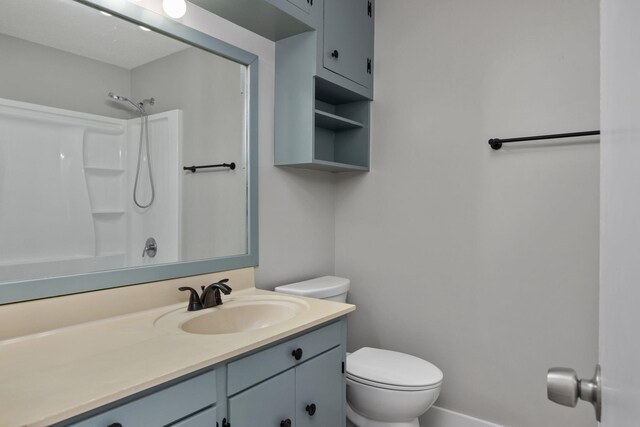  - bathroom featuring vanity and shower / washtub combination