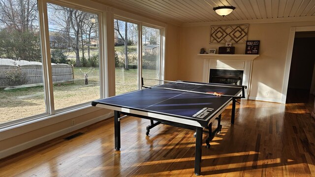 living room featuring hardwood / wood-style flooring and plenty of natural light