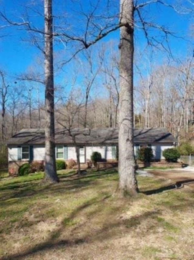 view of single story home
