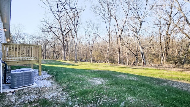 view of yard with cooling unit